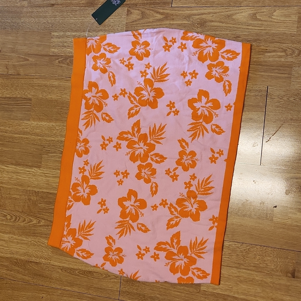 NWT Wild Fable pink tropical flower sweater skirt 3X
